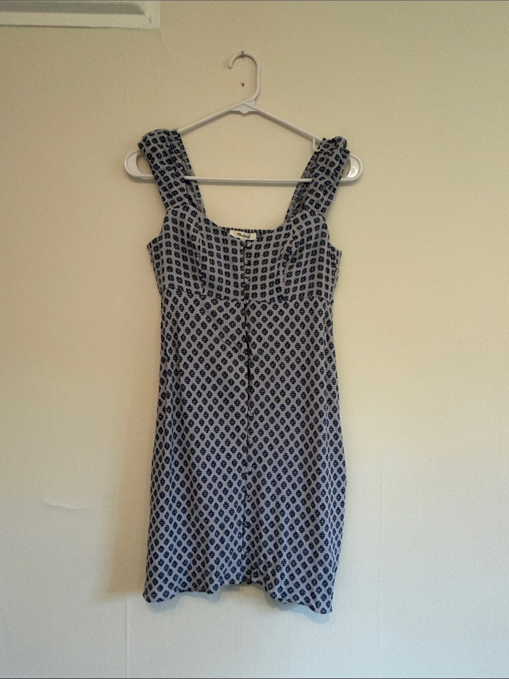 Madewell Blue and White Printed Sundress